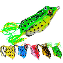 TopWater Frog Fishing Lure 4.3cm-6.5cm | 5g-17.5g Soft Silicone Bait Wobblers with Double Hooks for Bass Pike Snakehead