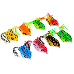 TopWater Frog Fishing Lure 4.3cm-6.5cm | 5g-17.5g Soft Silicone Bait Wobblers with Double Hooks for Bass Pike Snakehead