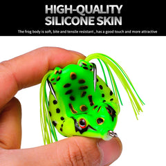 TopWater Frog Fishing Lure 4.3cm-6.5cm | 5g-17.5g Soft Silicone Bait Wobblers with Double Hooks for Bass Pike Snakehead