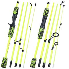 Sougayilang 5-Section Spinning & Casting Rod – Ultralight Carbon Fiber Travel Fishing Pole