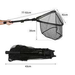 Telescopic Folding Fishing Net – Aluminum Alloy Landing Net for Carp & Fly Fishing