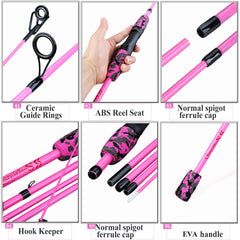 Sougayilang 5-Section Spinning & Casting Rod – Ultralight Carbon Fiber Travel Fishing Pole
