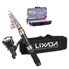 Telescopic Fishing Rod & Reel Combo Kit – Full Set with Lures, Tackle Box & Carry Bag (2.1m/2.3m)