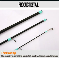 Casting & Spinning Lure Fishing Rod – 1.8m/2.1m Carbon Fiber Ultralight Travel Rod