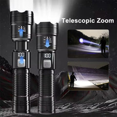 Powerful LED Flashlight – 5000LM Ultra Bright Tactical Torch with Zoom & Waterproof Design