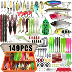 Fishing Lure Kit – 86/88/136/149/366pcs Multi-Lure Box for Trout, Pike & Bass