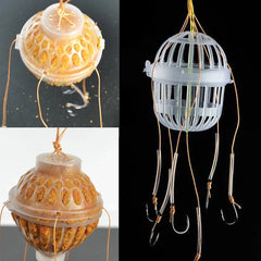 Explosion Bait Cage Hook – 6 Strong Carbon Steel Fishing Hooks for Carp & Sea Fishing