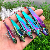 Metal VIB Fishing Lure – 20g Colorful Sinking Vibration Bait with 3D Eyes & Treble Hooks