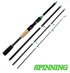 Casting & Spinning Lure Fishing Rod – 1.8m/2.1m Carbon Fiber Ultralight Travel Rod