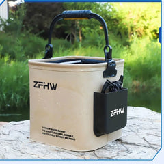 Portable Fishing Bucket – PVC Live Fish Container & Tackle Storage Box