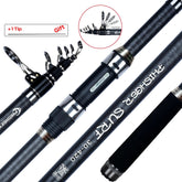 Telescopic Surf Spinning Rod | 3.6m-4.5m 30T Carbon Travel Surfcasting Shore Casting Fishing Pole