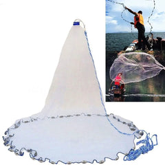 American Saltwater Fishing Cast Net – Zinc Sinker Weighted Bait Trap (3–10ft Radius)