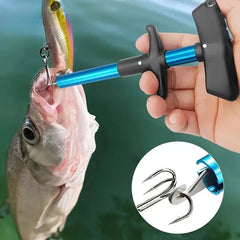 Portable Aluminum T-Hook Fish Hook Remover – Stainless Steel Fishing Tackle Tool