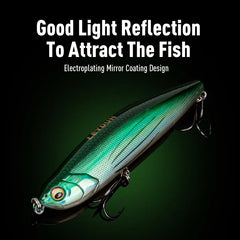 2pcs Z-Claw Floating Pencil Fishing Lures | 100mm 20g Topwater Stickbait Walk The Dog Hard Baits for Bass & Pike