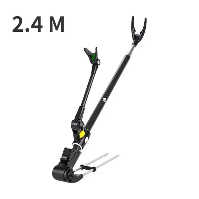 Thickened Telescopic Fishing Rod Bracket – Dual Purpose Adjustable Stainless Steel Holder (1.7M / 2.1M / 2.4M)