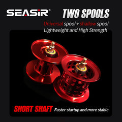 Mansory Ultralight Baitcasting Reel 146g – 7.3:1, 11+1 Bearings, Double Spools, Carbon Body