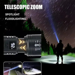 Powerful LED Flashlight – 5000LM Ultra Bright Tactical Torch with Zoom & Waterproof Design